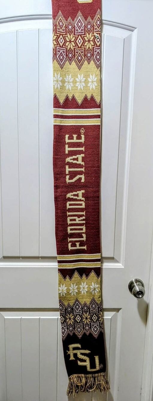 Florida State Seminoles Knit Garnet And Gold Scarf FSU Game Day Apparel 68" NCAA
